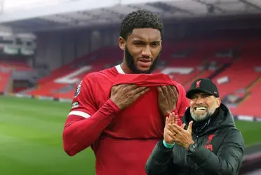 Joe Gomez had to come in to fill the gap left by van Dijk's dismissal