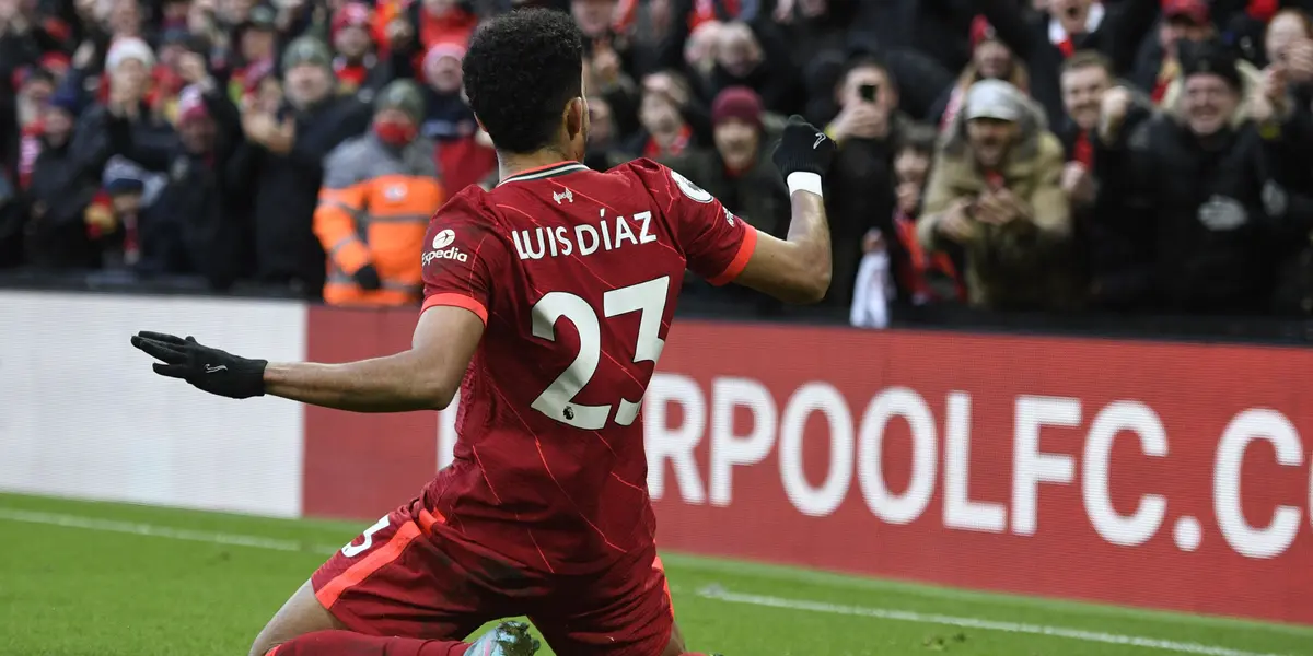 The Colombian striker starred in Liverpool's 1-1 draw with Crystal Palace on Monday.