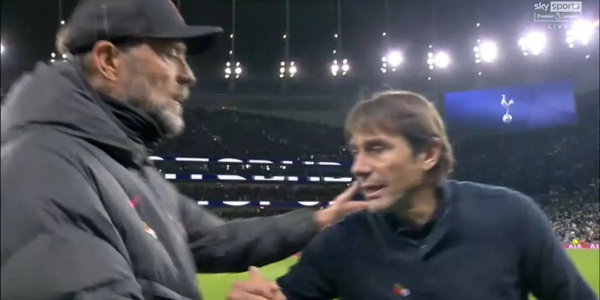 Liverpool boss checked on Conte during Reds' win over Spurs