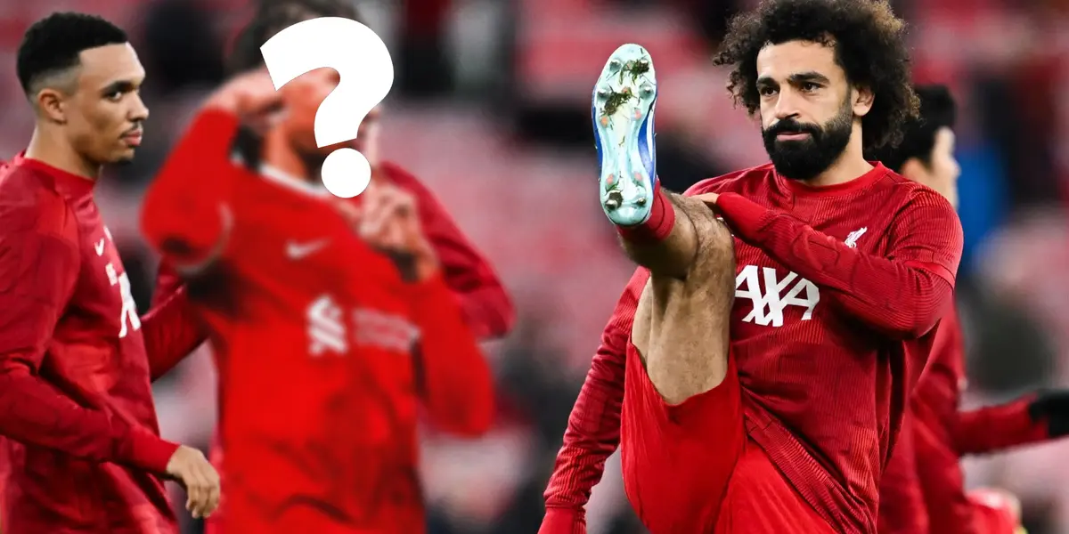 Salah training and an unknown player