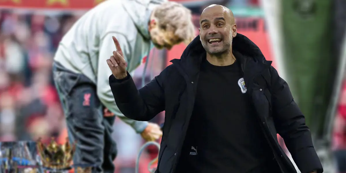 Klopp saying goodbye and Pep Guardiola speaking