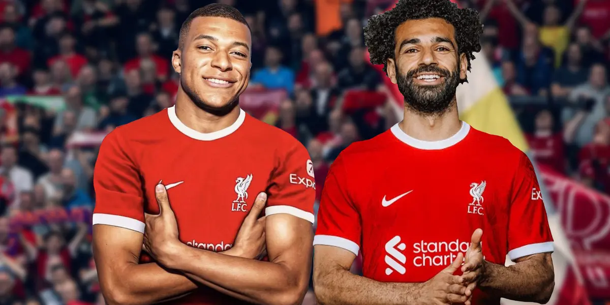 Mbappé with Salah at Anfield