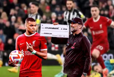 Mbappe with the Liverpool shirt