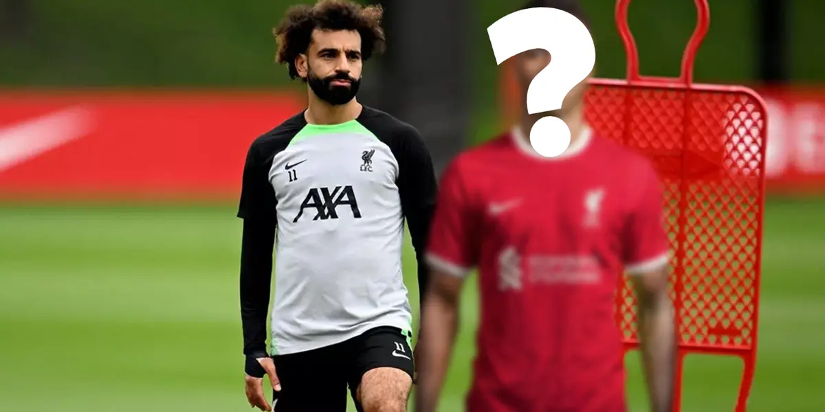 Mohamed salah training and a mysterious player