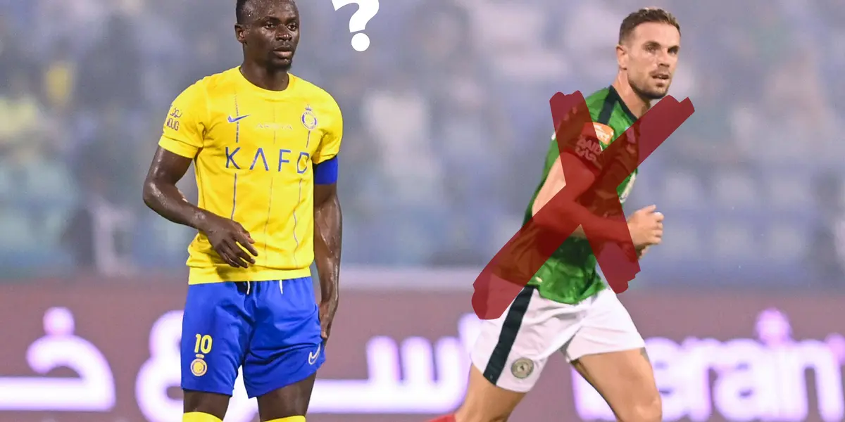 Sadio Mane playing alongside Jordan Henderson in Saudi Arabia