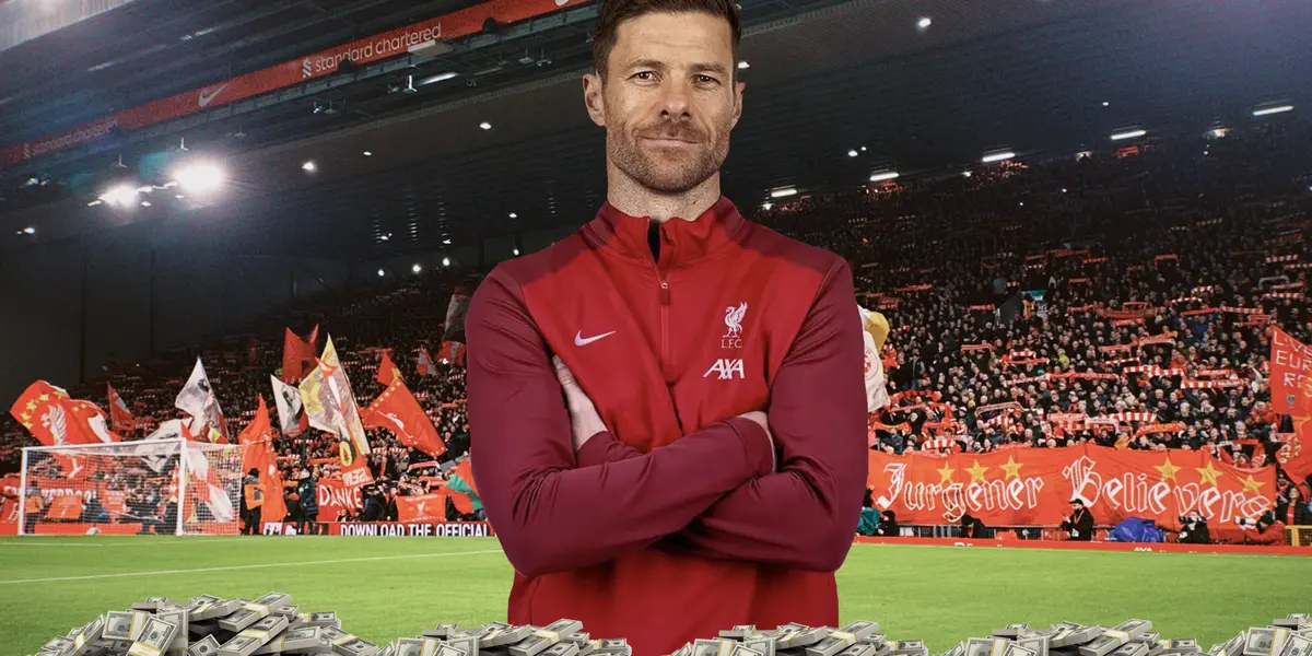 Xabi Alonso with Liverpool and a lot of money